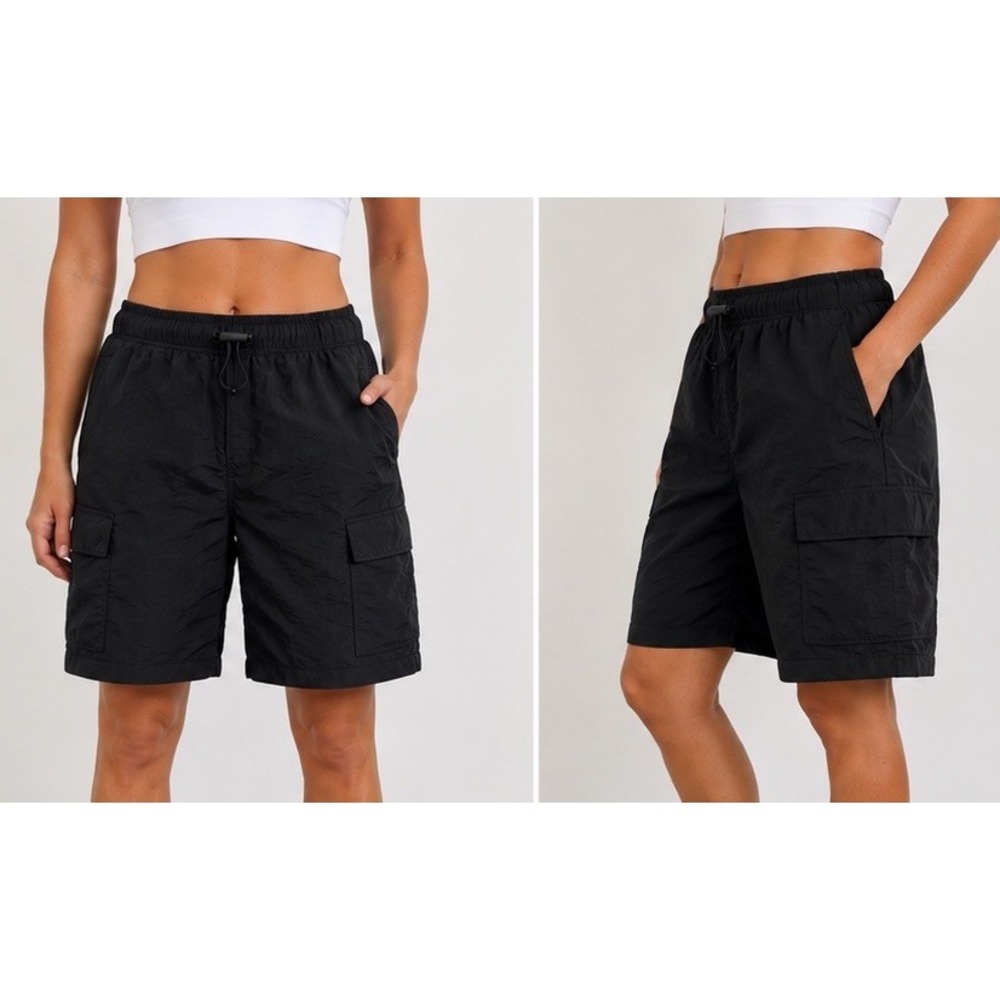 OFFLINE by Aerie Women's Black Cargo Shorts Size Medium Drawstring Nylon NWT